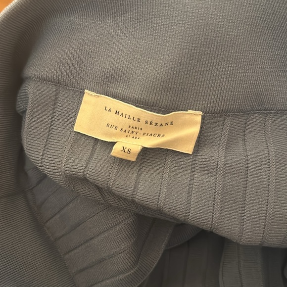 NEW Sezane Leonine Midi Skirt in Ice Blue | size XS - Picture 4 of 6